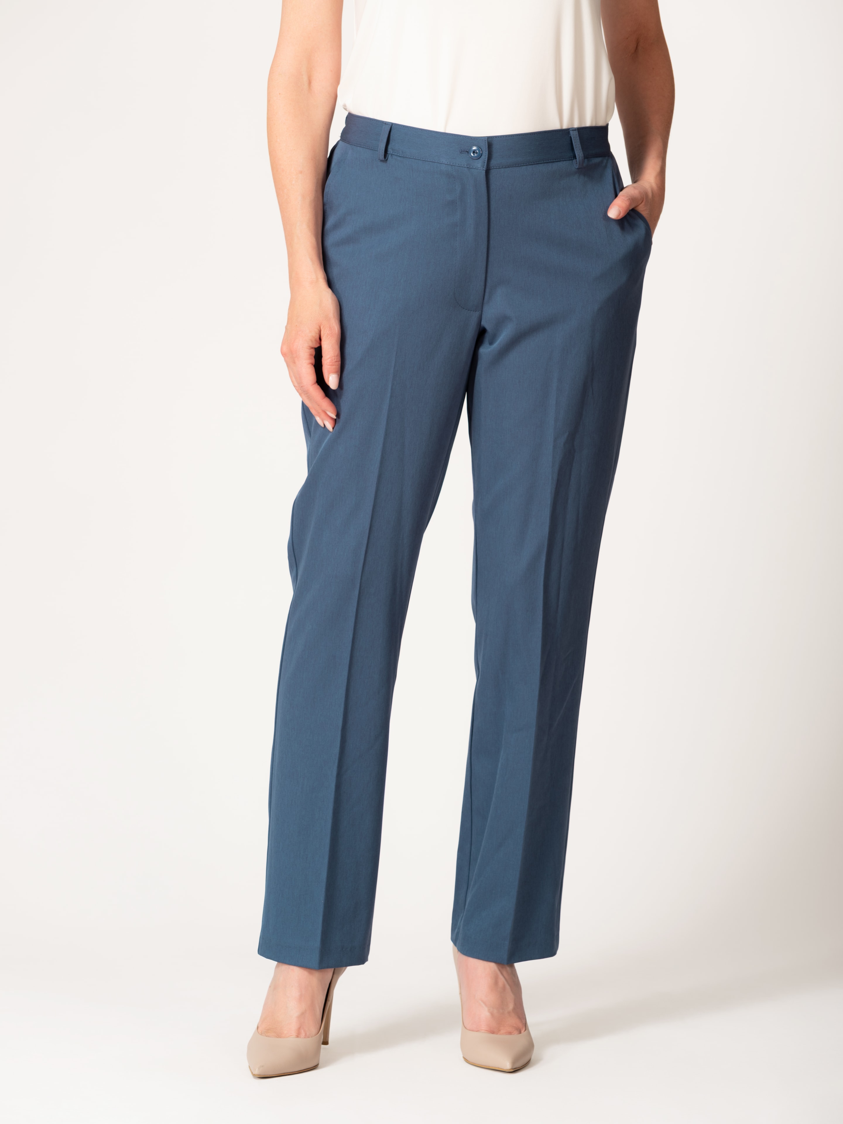 Lasania Style 129 — women's wholesale coloured dress pant, Regular & Petite, Made in Canada